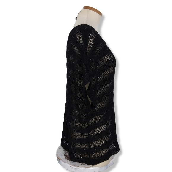 Eileen Fisher Sequin Chainmail Knit Top - Picture 6 of 12